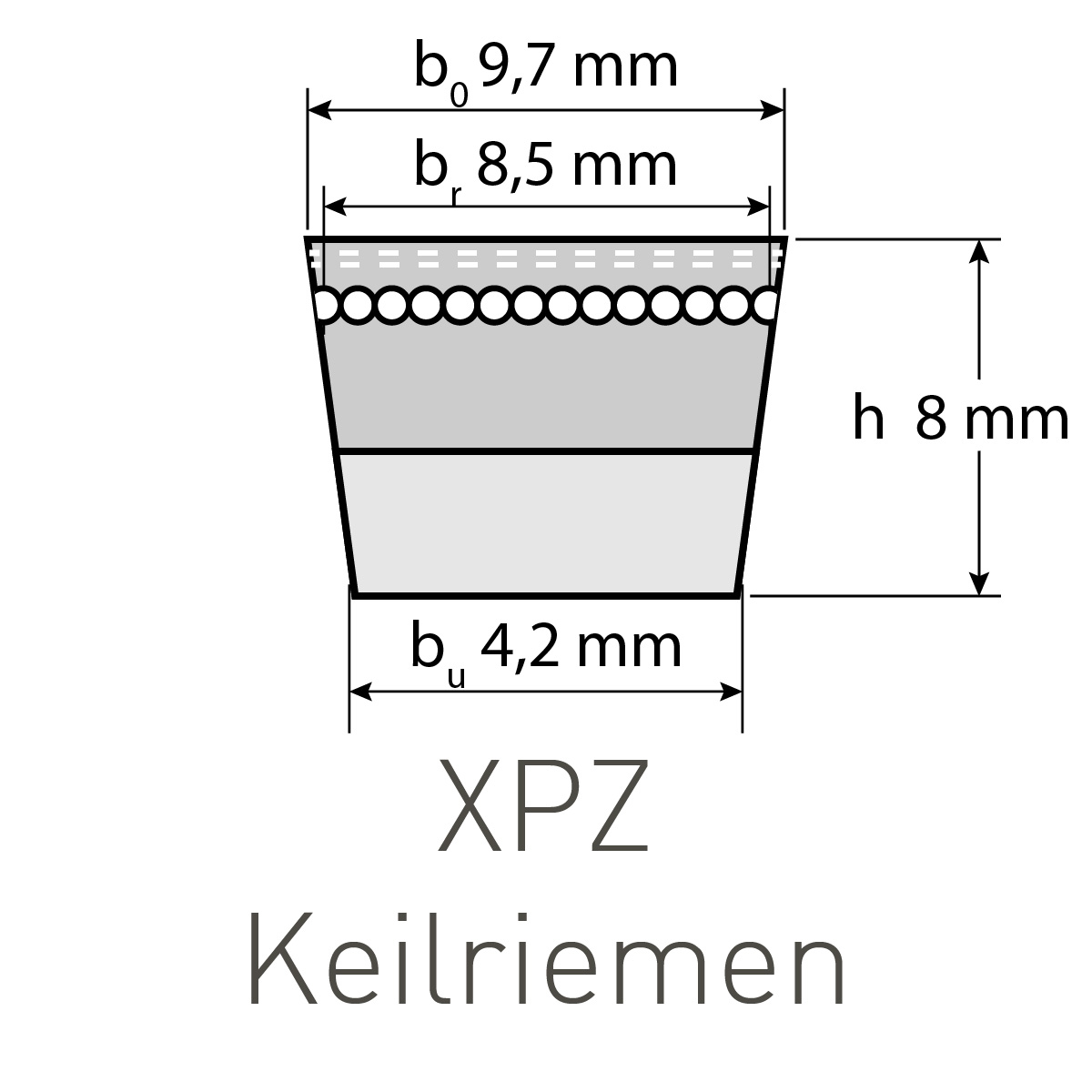 Keilriemen AVX 10 x 1650 La = XPZ 1637 Lw Belt 