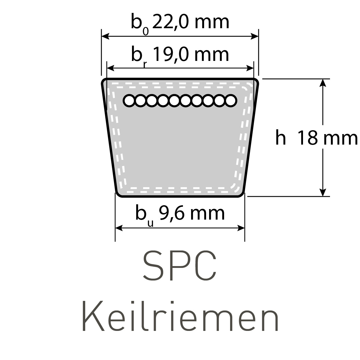 Schmalkeilriemen SPC 12500 Lw - 12530 La ummantelt V-Belt DIN 7753 / ISO 4184 Schmalkeilriemen SPC 12500 Lw - 12530 La ummantelt V-Belt DIN 7753 / ISO 4184