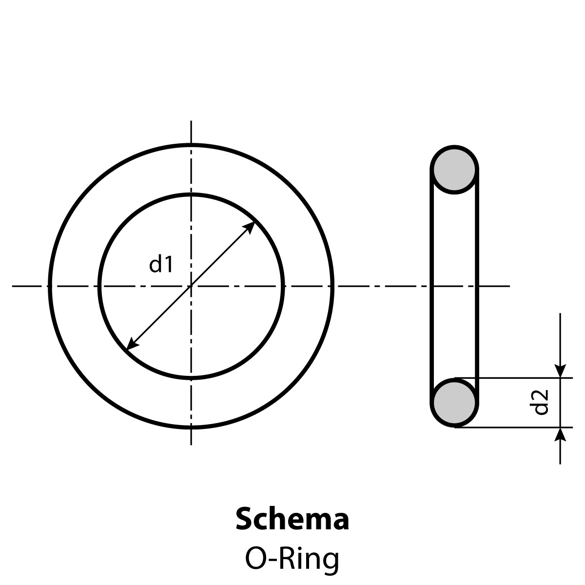 Dichtring / O-Ring 159,2 x 5,7 mm FKM 80 grau