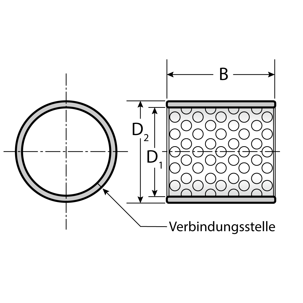 Gleitlager 5040 50 x 55 x 40 mm wartungsarm, ohne Bund Gleitlager 5040 50 x 55 x 40 mm wartungsarm, ohne Bund