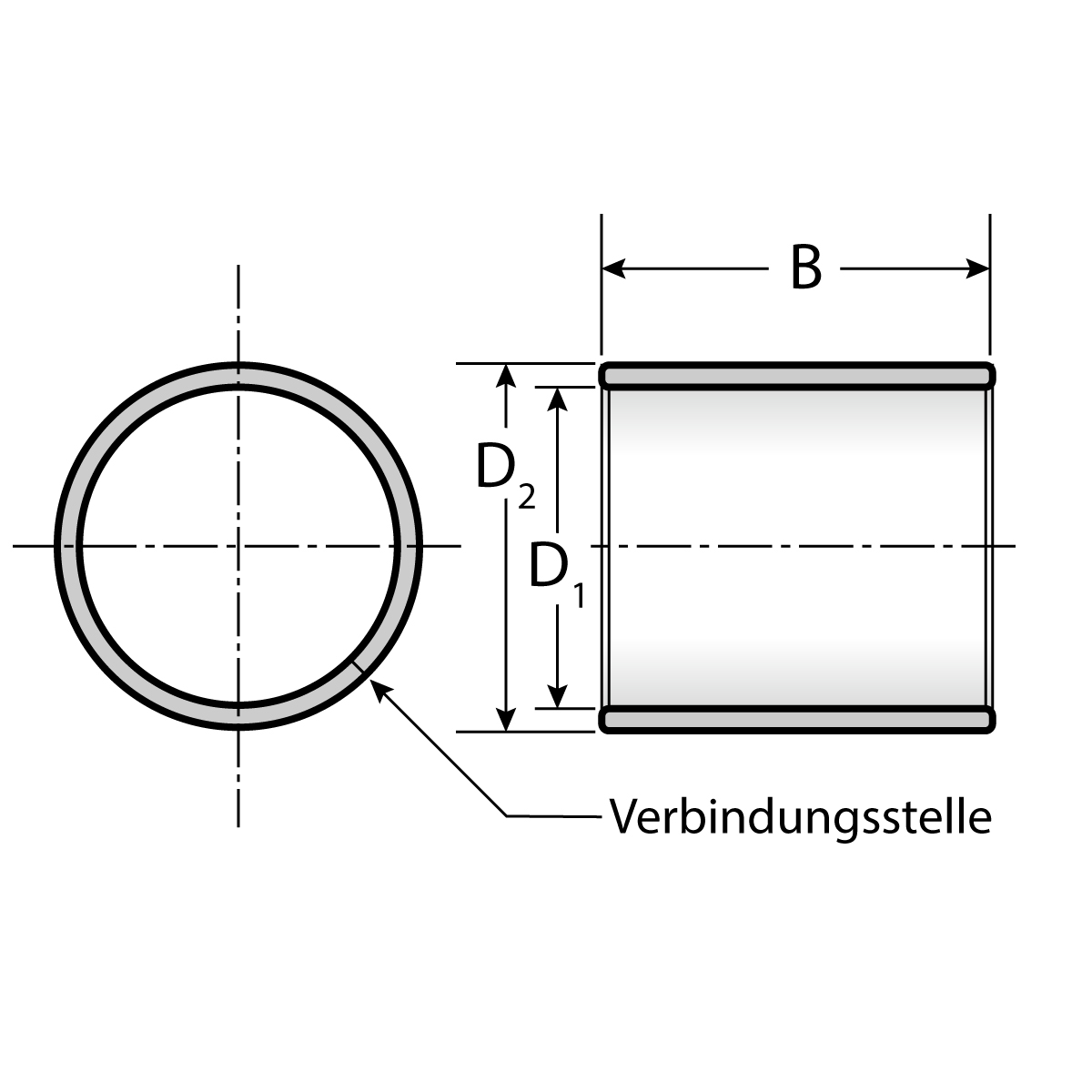 Gleitlager 8530 85 x 90 x 30 mm wartungsfrei, ohne Bund Gleitlager 8530 85 x 90 x 30 mm wartungsfrei, ohne Bund
